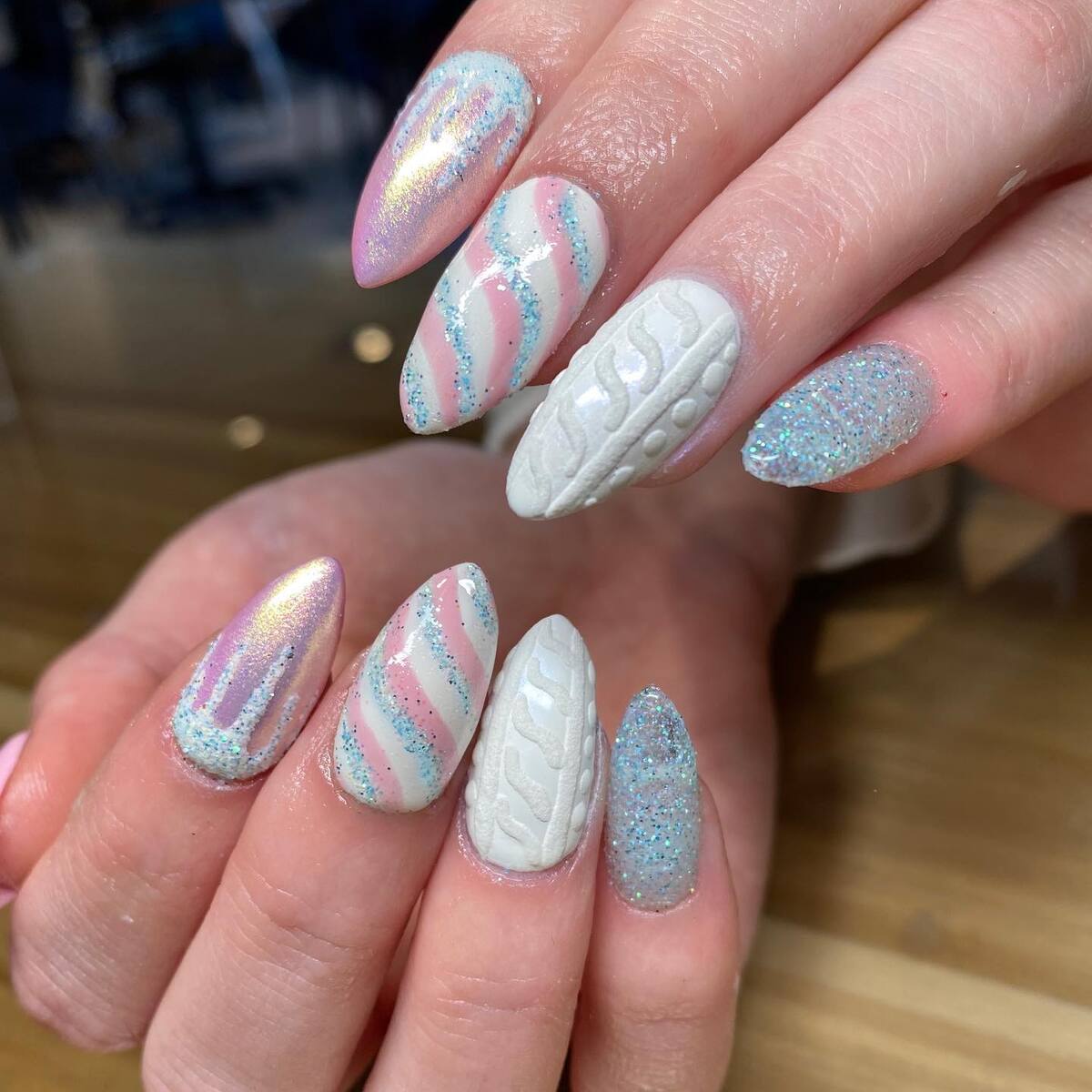 11. Pastel Sweater Sparkle Delight