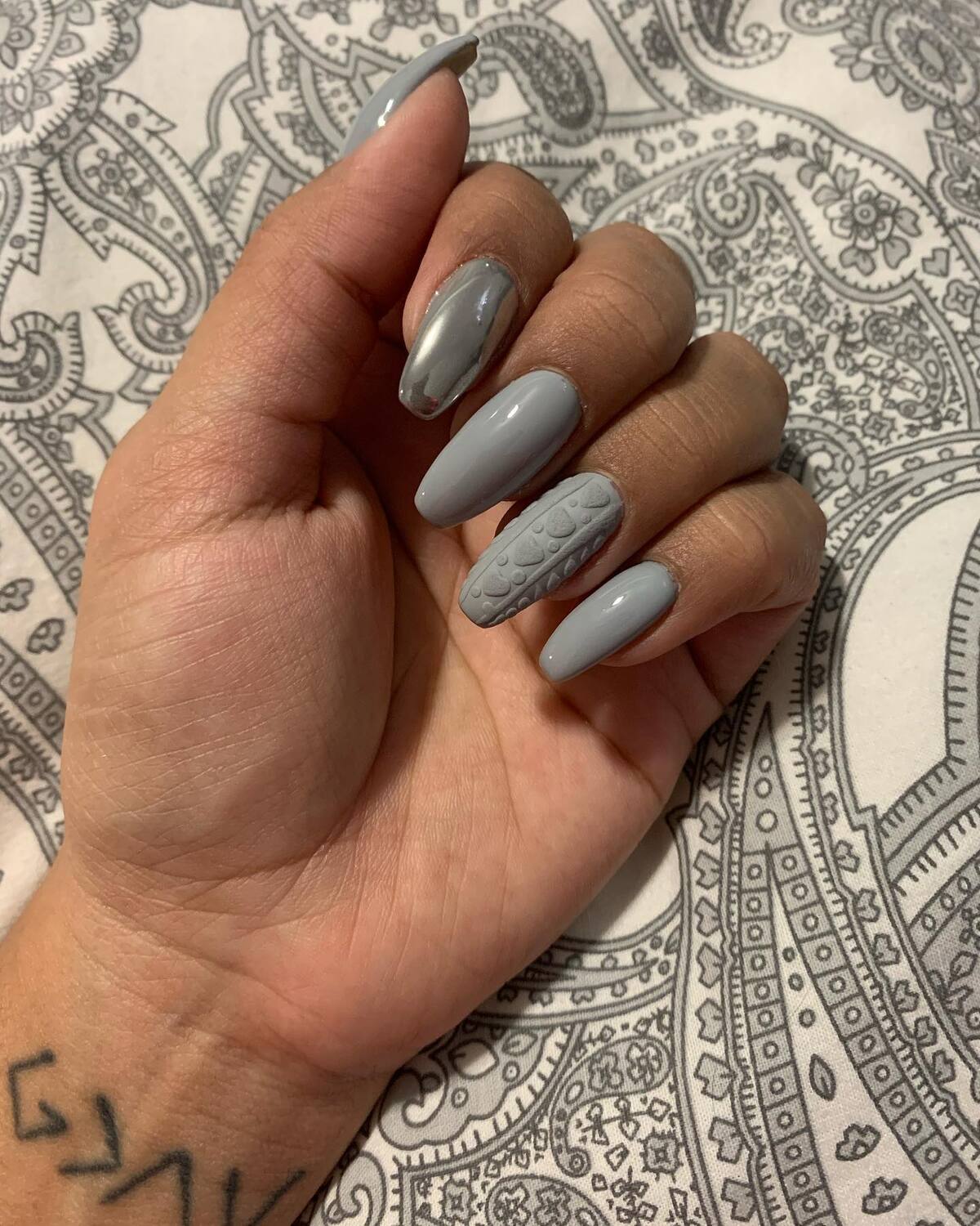 22. Cozy Gray Knit Chic