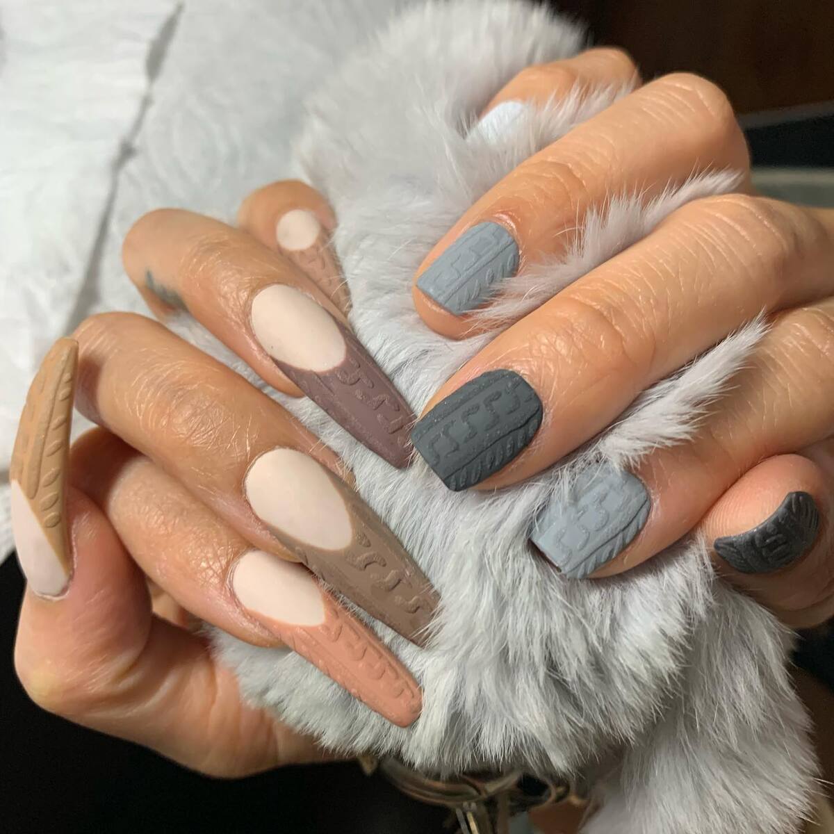 7. Neutral Sweater Knit Elegance