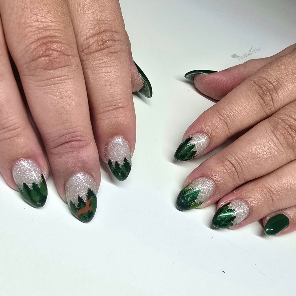 3. Woodland Magic with Glittering Evergreen Charm