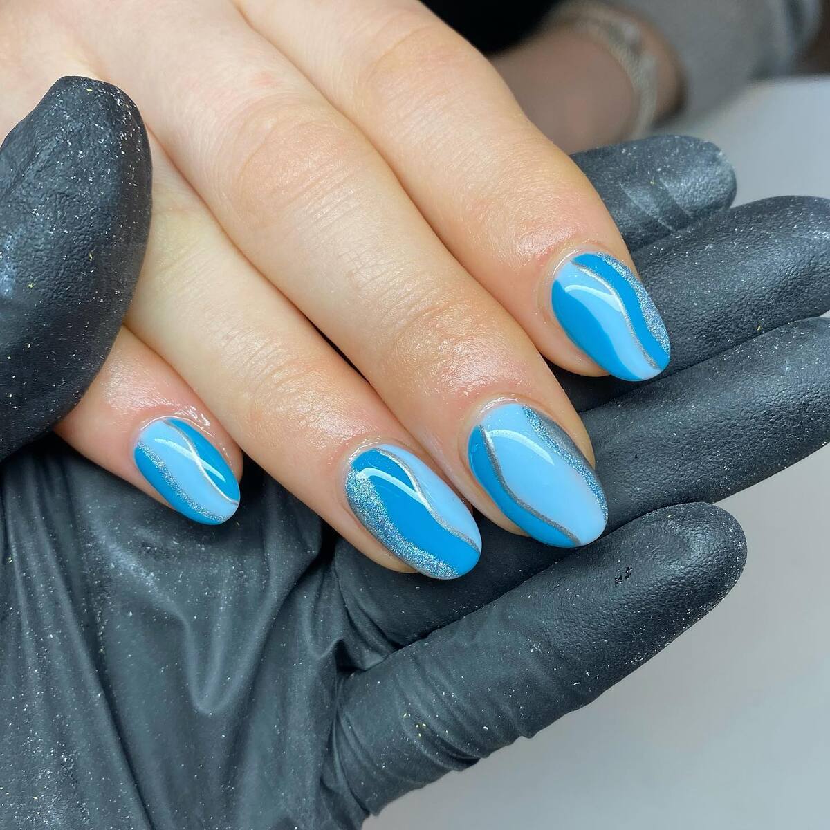 5. Frosted Blue Elegance