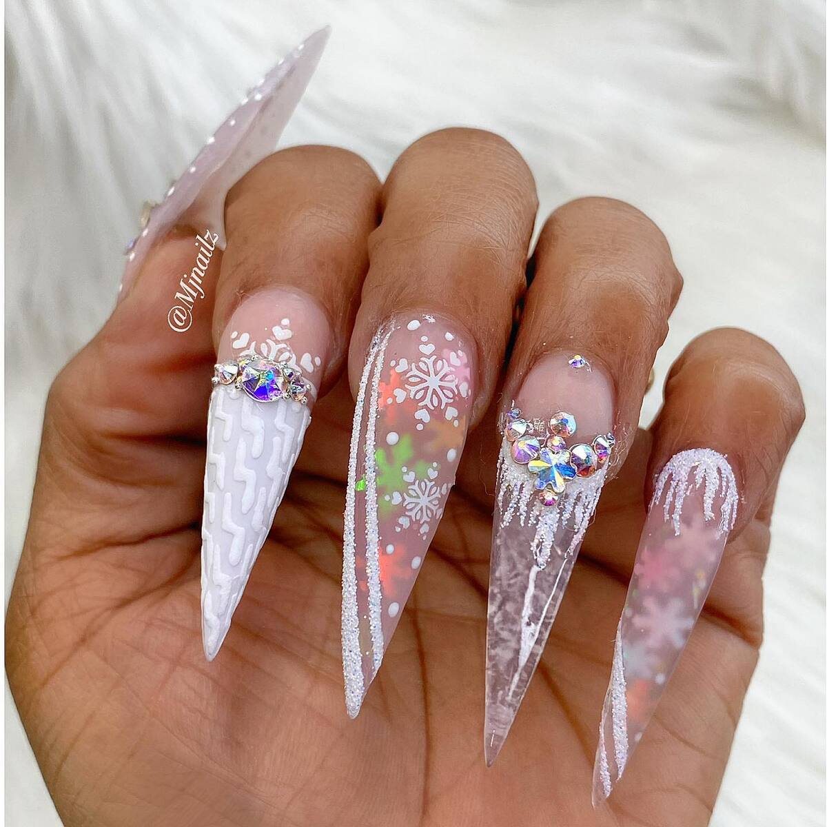 10. Crystal Snowflake Fantasy5. Frozen Glamour with Blue and Gold Sparkle