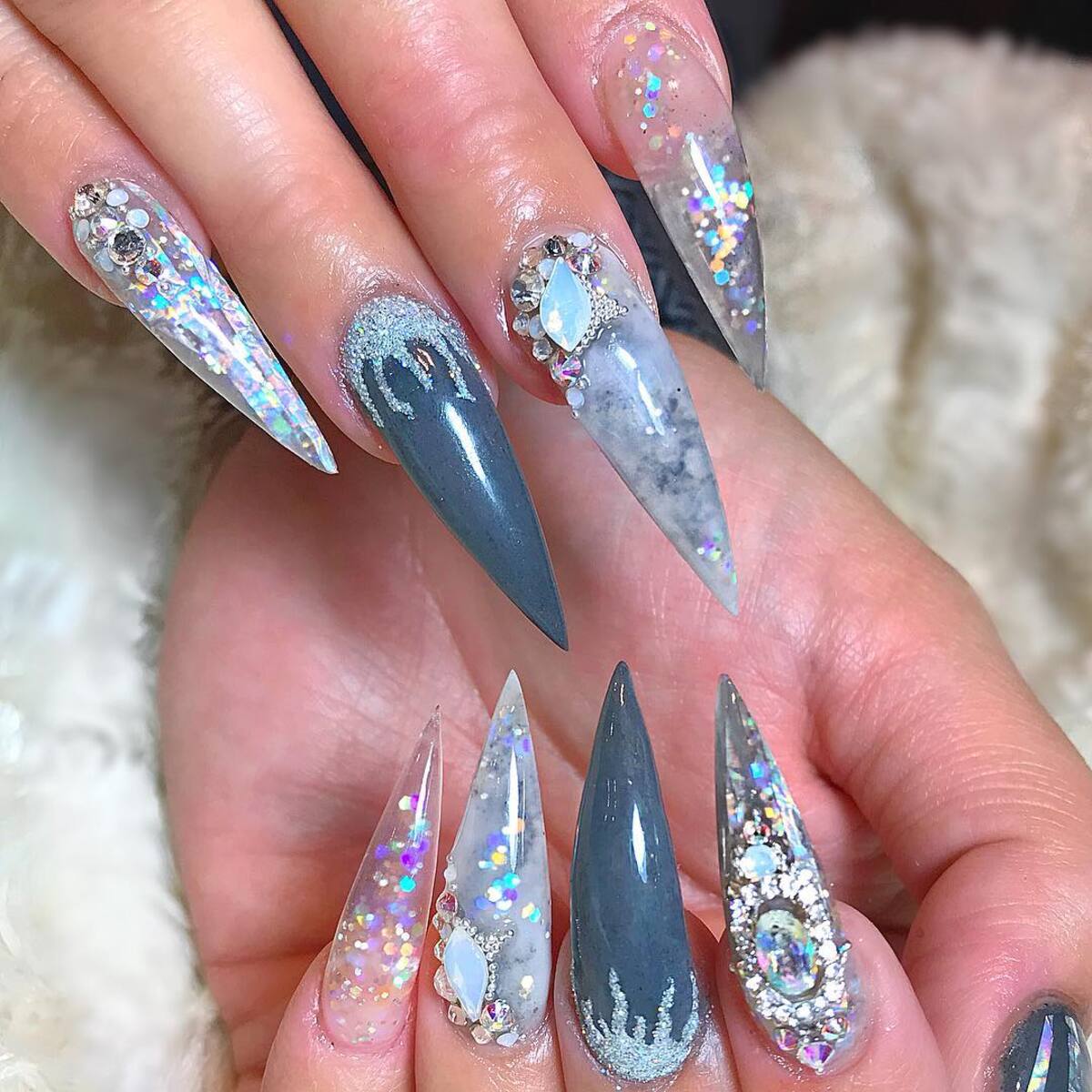 23. Frosted Marble Glam