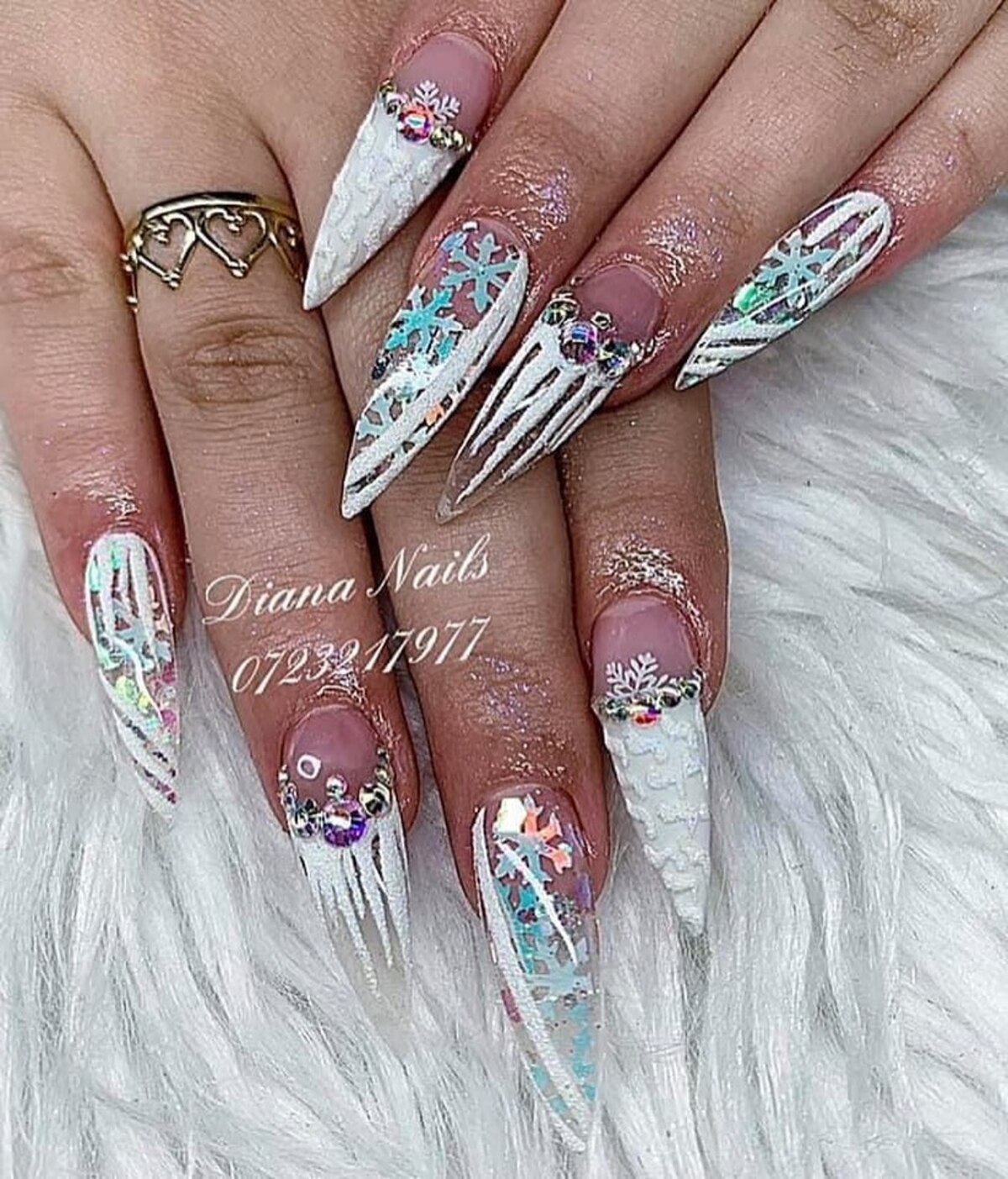 5. Crystal Frost with Snowflake Glam