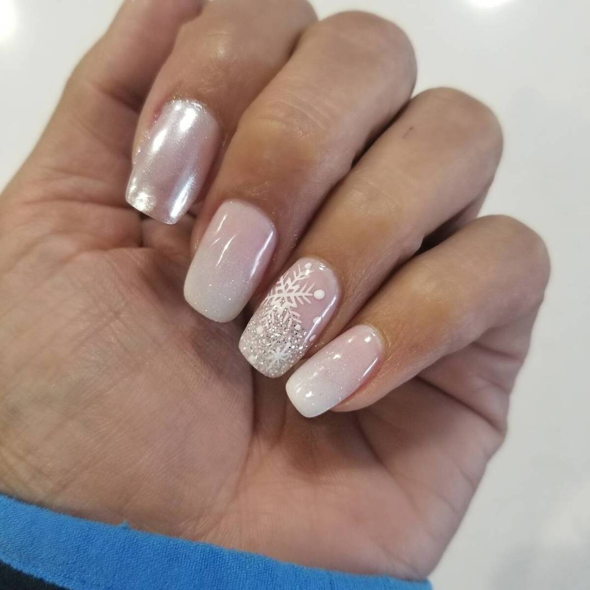 13. Frosted Snowflake Elegance