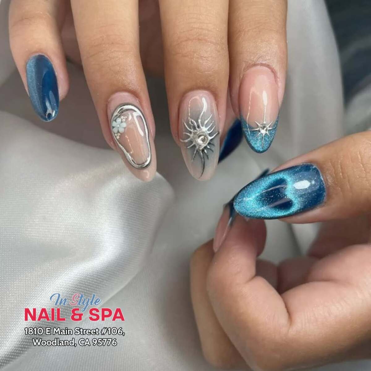 27. Metallic Ice Crystal Glam