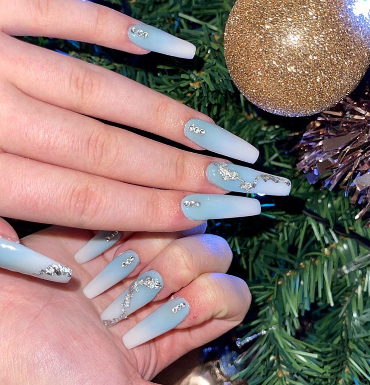10. Frosted Ombre Elegance